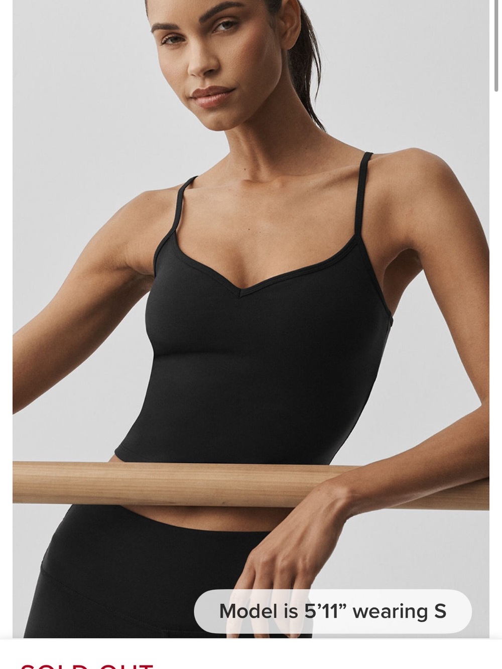 Alo Airbrush Refined Bra Tank - Black